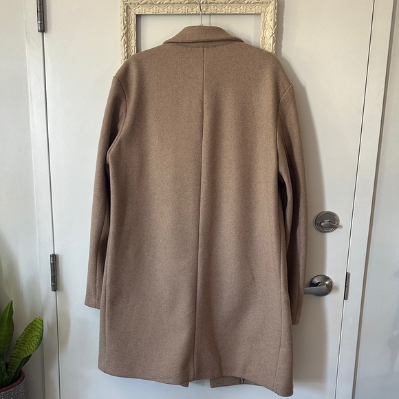 H&M | Men's Slim Fit Tan Wool-Blend Coat - Picture 11 of 13